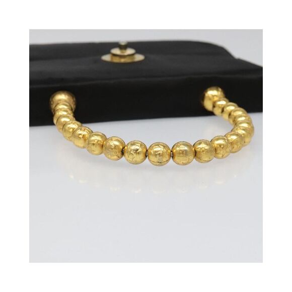 Pre Loved Celine Satin Handbag Beaded Top Handle Women Black - Picture 7 of 8